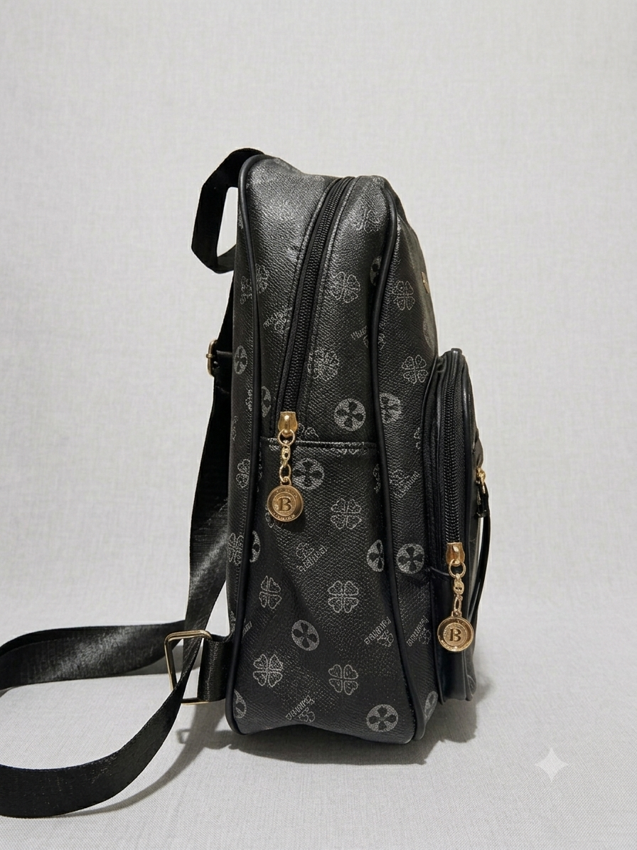 Zaino Monogram Belinda – Nero Onice e Oro